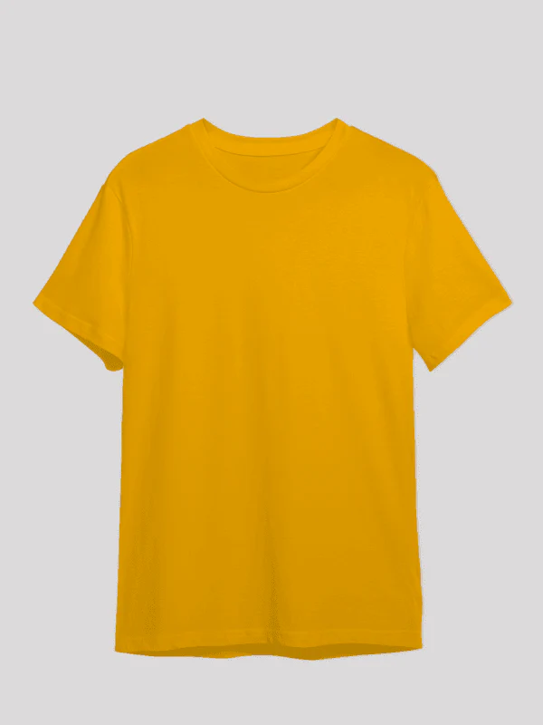 Plain Golden Yellow Unisex T-shirt