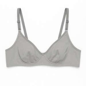 Women’s Solid Grey Everyday Bra – Adjustable Straps, Comfortable Fit (36A)