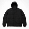 Black Hooded Winter Jacket for Men
