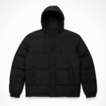 Black Hooded Winter Jacket for Men