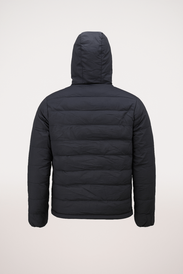 Black Hooded Winter Jacket for Men