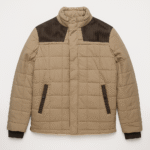Men’s Stylish Quilted Brown Hooded Winter Jacket