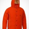 Men’s Solid Orange Hooded Winter Jacket – Warm Stylish Puffer Coat