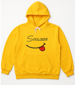 Trendy Yellow Unisex Graphic Hoodie – Soft Cotton Winter Wear