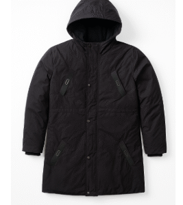 Men’s Premium Black Hooded Winter Jacket – Warm & Stylish Long Coat for Cold Weather