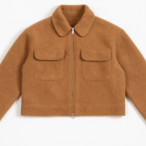 Premium Woolen Brown Winter Coat for Men | Warm & Stylish Full Sleeve Zip Jacket