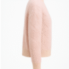 Soft Pink Woolen Heart Pattern Sweater for Women | Stylish Winter Wear Pullover