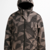 Stylish Geometric Print Winter Jacket for Men | Warm Hooded Puffer Jacket