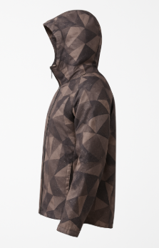 Stylish Geometric Print Winter Jacket for Men | Warm Hooded Puffer Jacket