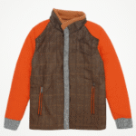 Stylish Brown & Orange Winter Jacket for Men | Warm Quilted Design with Premium Fabric