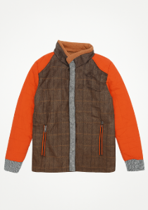 Stylish Brown & Orange Winter Jacket for Men | Warm Quilted Design with Premium Fabric