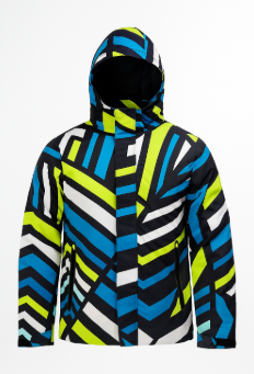 Trendy Multicolor Geometric Printed Winter Hooded Jacket for Men | Stylish Warm Wear