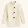 Women’s Stylish Woolen Winter Coat – Cream Color, Warm & Comfortable